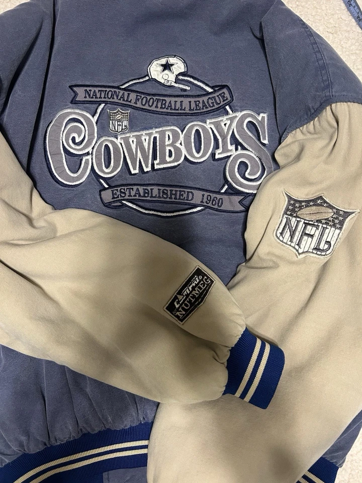Jaqueta Vintage Dallas Cowboys Noz-moscada Campri Throwback tamanho G - Imagem 1 de 4