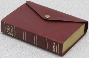 Holy Bible KJV Holman 1989 - Bonded Leather - Button Snap - Burgundy Vers Ref - Bild 1 von 10