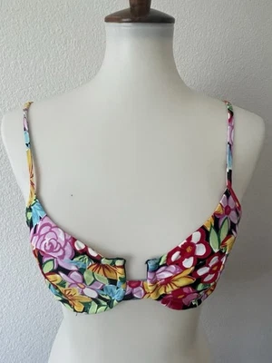 For Love & Lemons Traje de baño para mujer talla S Bikini Top Multicolor Floral Foto 1 de 4