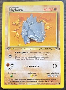 Rhyhorn (Italian) 1st Edition Pokemon TCG WOTC Base Set Jungle 61/64 LP - Picture 1 of 2