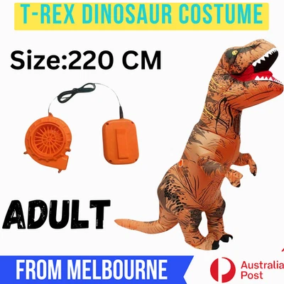 T-Rex Blow Inflatable Dinosaur Costume Adult Jurassic World Park AU STOCK - image 1 of 4