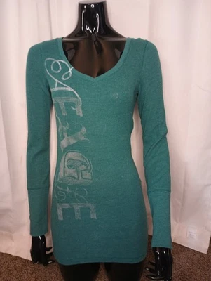 Винтажный American Eagle женщин Y2K длинным рукавом резинке тепловой верхний Med длинный опрятный - Изображение 1 из 4