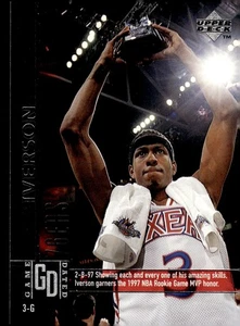 1997-98 Upper Deck Basketball Card #93 Allen Iverson 76ers Game Dated Memorable - Picture 1 of 4