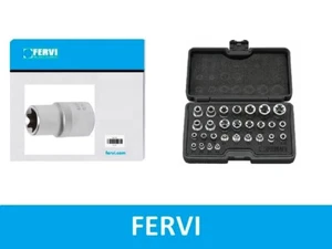 Serie 28 chiavi a bussola TORX femmine da 1/4" 1/2" E4-E24 mm Fervi 0195 - Foto 1 di 2