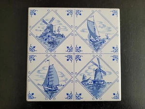 Villeroy und Boch, Mettlach Delfts Keramik Kunstfliese - Bild 1 von 8