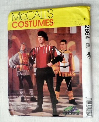 McCalls Costume Pattern 2664 Renaissance Knight Prince SCA Garb Boys 5-6 Uncut - Image 1 of 2