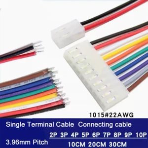 Single Terminal Cable 3.96mm Pitch 2P-10P Connecting cable 10CM 20CM 30CM - Picture 1 of 4