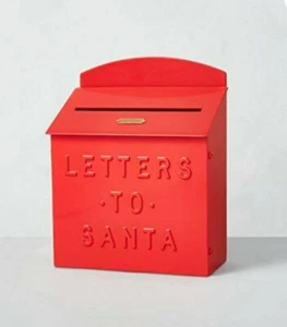Letters to Santa Mailbox Metal Christmas Red - Picture 1 of 3