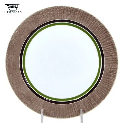 Thomas ARCTA MARRÓN 7.5" Ensalada Postre Plato Porcelana Bisque Verde Alemania Foto 1 de 4