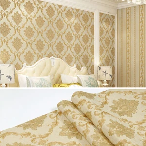 Luxury Wallpaper 3D Damask Textured Embossed Bedroom Living room Wall Background - Picture 1 of 30