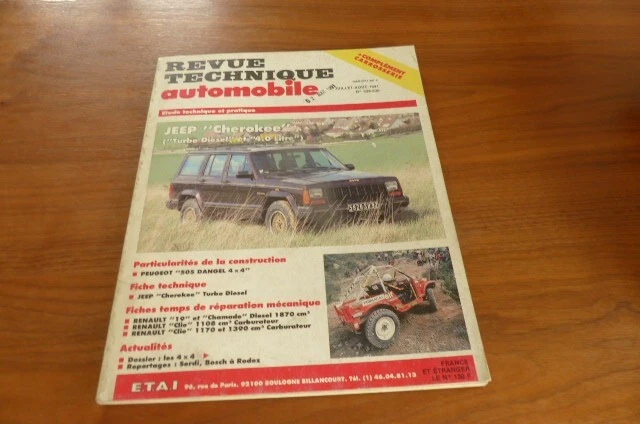 revue technique automobile RTA JEEP CHEROKEE TD et 4.0 Litre n°539.530 - Photo 1/1