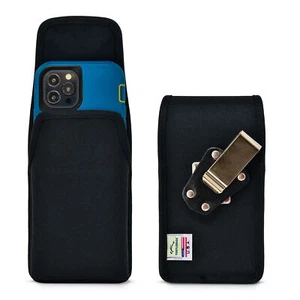 iPhone 14 13 12 & Pro Fits OTTERBOX DEFENDER Vertical Holster Black Nylon Belt - Picture 1 of 10