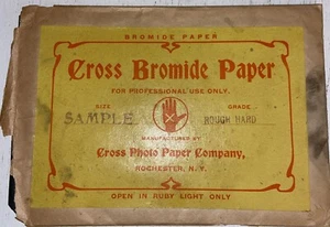 Cross Developing Paper Rochester, NY “Rough Hard” VTG Sample Envelope - Picture 1 of 2