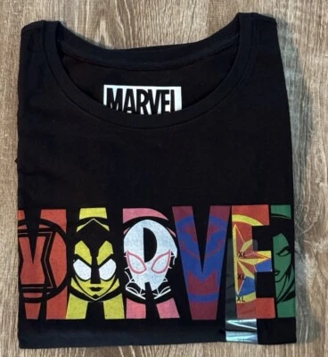 New Marvel Black T Shirt Regular Fit Women’s Size XL - Image 1 of 4