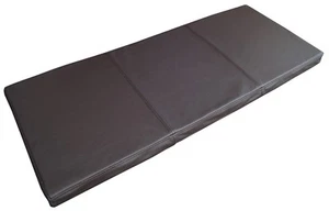 Cojín de banco de cuero genuino marrón oscuro cojín de asiento cojín de cuero cojín de asiento cojín - Imagen 1 de 3