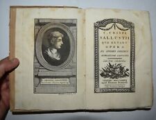 SALLUSTIUS - fig. 1786 - opera  quae extant - 2 incisioni
