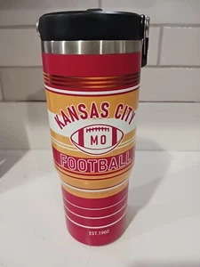 Kansas City Chiefs Edelstahl Becher 20oz NFL mit Strohhalm und Tragegriff - Bild 1 von 6