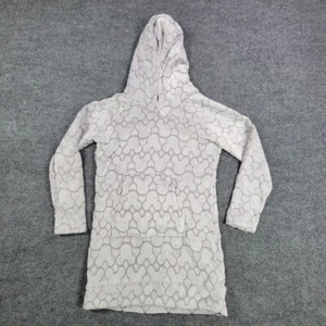 Disney Mickey Mouse Fleece Hoodie Women Small Gray Sherpa Comfort Cozy - Picture 1 of 8