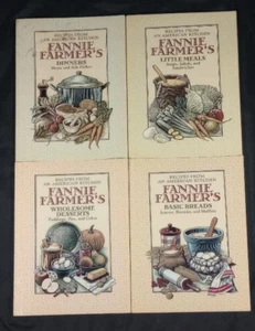 Fanny Farmer Cook Books Set of 4 (Dinners, Basic Breads, Little Meals, Desserts - Picture 1 of 5