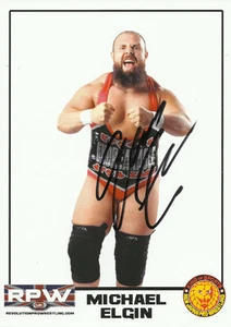 Official RPW NJPW - Revolution Pro Wrestling Michael Elgin Hand Signed A4 Photo - Picture 1 of 1
