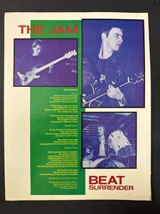 THE JAM - BEAT SURRENDER - 1983 SMASH HITS PHOTO PAGE 8.5X11" [SH21] - Bild 1 von 1