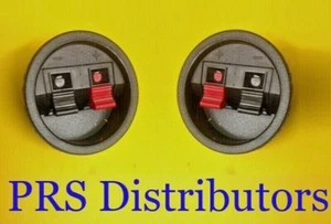 Round Subwoofer Speaker Box Terminals Cups Spring Connector Plug Box 2 Pieces - Picture 1 of 3