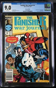 Punisher War Journal #14 CGC 9.0 Newsstand Jim Lee Spider-Man Punisher Team-Up - Imagen 1 de 2