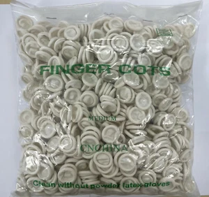 PROTECTIVE LATEX FINGER COTS GUARDS ANTI-STATIC - 100, 250 OR 500 PCS - Picture 1 of 2