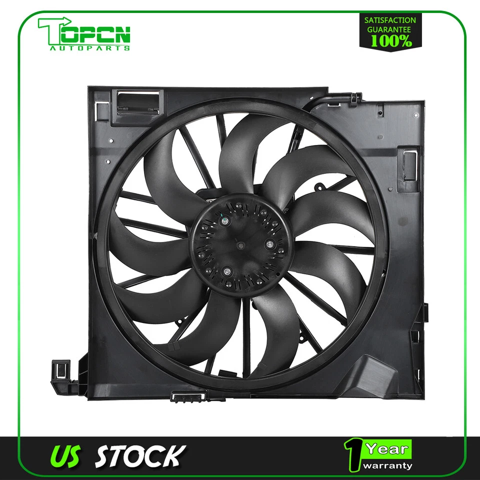 Radiator Cooling Fan Assembly For 2014-2016 2017 JAGUAR XJR 2018 JAGUAR XJR575 - Image 1 of 4