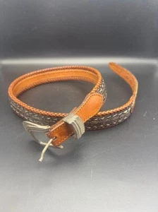 32" 1993 horse hair belt #69806 black/brown Cowboy Braided - Picture 1 of 6