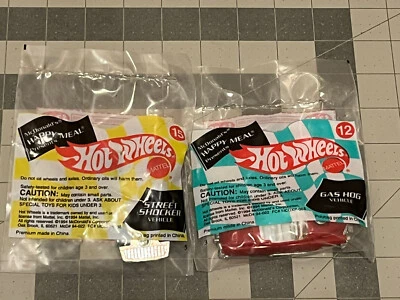 1994  MC DONALDS Happy Meal Hot Wheels GAS HOG #12 + Street Shocker #15 - Image 1 of 3