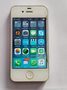 Apple iPhone 4s 56GB A1387 Smartphone - White -Three Network - Cracked Screen - Picture 1 of 10