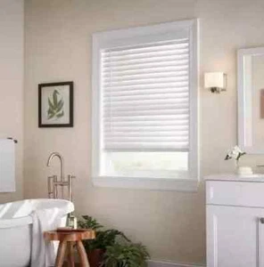 White Cordless Room Darkening 1 in. Slat Aluminum Blind 52 in. W x 64 in. L - Picture 1 of 5