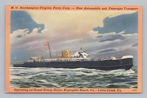 Postkarte M.V. Northampton Virginia Ferry Corp Kiptopeke Beach Little Creek VA - Bild 1 von 2