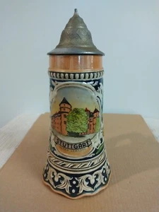 Vintage GERZ German Beer Stein Music Box, Plays "Hofbrauhaus" Frankfurt - Picture 1 of 5