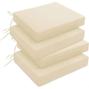 Unbranded Outdoors Waterproof Square Corner Memory Foam Seat Cushions W/ Ties - Picture 1 of 7