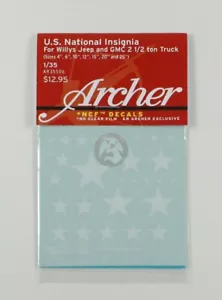 Archer 1/35 US National Insignia Stars Willys MB Jeep & GMC 2½ Ton Truck AR35506 - Picture 1 of 1