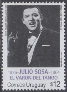 URUGUAY Sc # 1934 CPL MNH SINGLE - JULIO SOSA, CANTANTE DE TANGO - Imagen 1 de 1