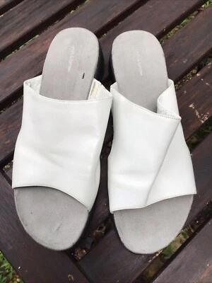 Croft & Barrow Sandals Women Size 10 Leather Slides Ortholite See Details - Изображение 1 из 4