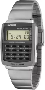 Casio CA506-1 8 Digit Calculator Watch Stopwatch Stainless Steel Band Brand New - Picture 1 of 4
