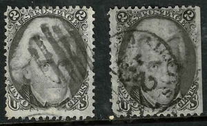 Sc #73 x 2 Blackjack 2 Cent Jackson 1861-1862 Civil War US 87F11 - Picture 1 of 4