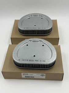 Harley-Davidson Air Filter Element 29633-08 Oval OEM Metal Made in USA New - Picture 1 of 8