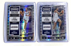 2025 Panini Contenders College Ticket Logo Foil #8 & #28 SARAH STRONG UConn NIL - Picture 1 of 2