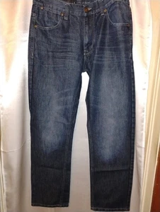 Pantalones de mezclilla y tela de papel PD&C para hombre 34x32 azul denim lavado oscuro ajustados - Imagen 1 de 10