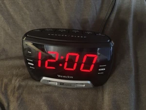 Westclox Alarm Clock Radio w/ Dual USB Charger (Model No. 80227WM) - Picture 1 of 3