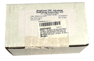 Drug Exam THC Advantage Multi-Drug Screen Dip Card - 10 kit test - Ex: 8/26 - Foto 1 di 3