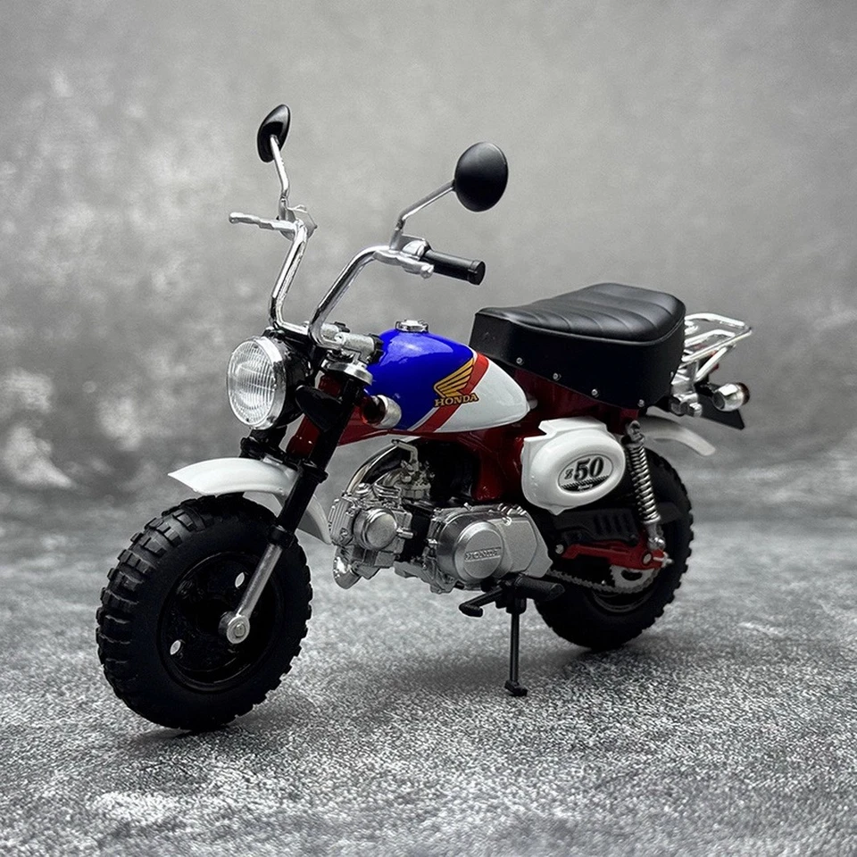 AOSHIMA 1/12 Scale Honda Monkey Blue Motorcycle Diecast Model Toy Gift NIB - Image 1 of 4