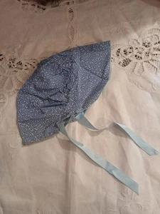 'Little House on the Prairie' Pioneer Style Blue Flowered Bonnet, ChildsRepro. - Picture 1 of 2