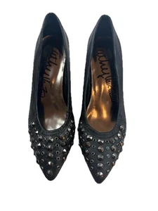 Scarpe decolte Kathy Van Zeeland Harley nere borchie tacco gattino LEGGERE descrizione - Foto 1 di 11