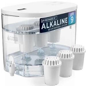 - Alkaline Countertop Water Filter Dispenser, Large 52-Cup Capacity, Minerali... - Picture 1 of 8